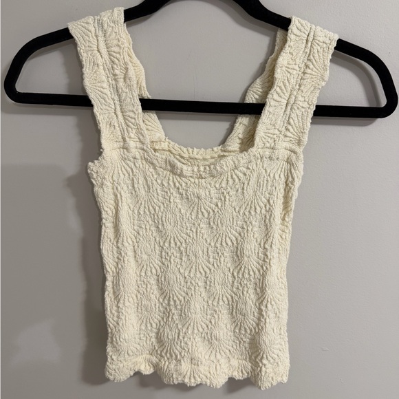 Free People Love Letter Floral Square Neck Tank Top - Picture 4 of 4